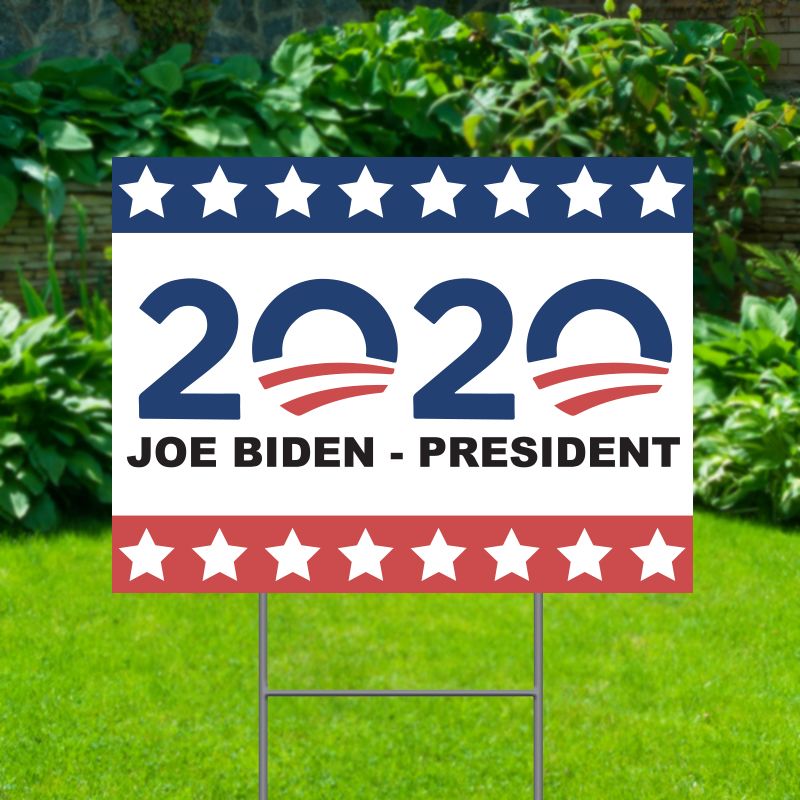 Details about   20 Joe Biden 2020 Campaign Political Yard Signs with Wire Stands 