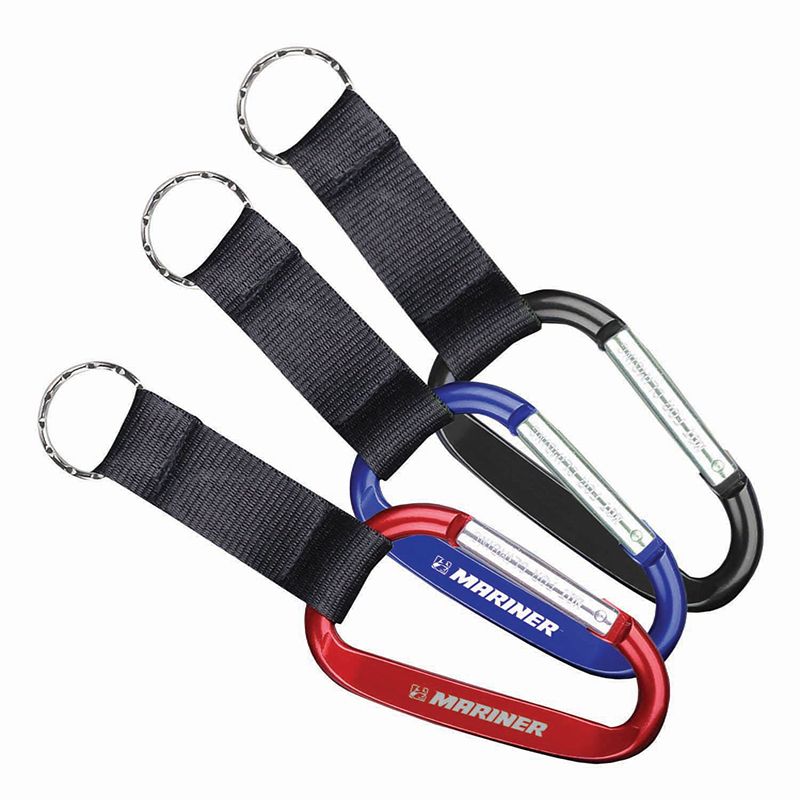 Carabiner Key Ring W/ Black Strap