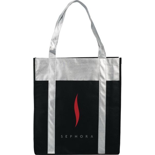 Metallic Non-Woven Shopper Tote Bag - Shopping Bag