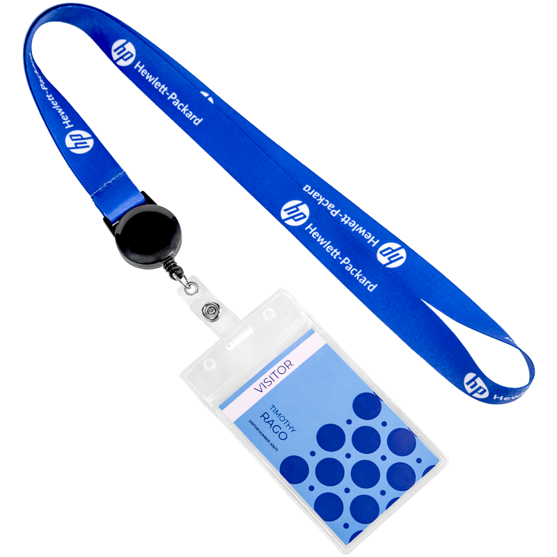 ID Badge Reel Full Color Lanyards With Badge Holder Custom Lanyards