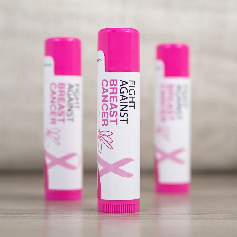 Hot Pink Lip Balm Tube with Full Imprint Colors - Lip Balm