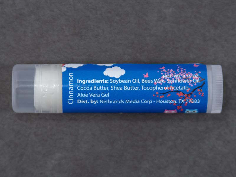 Translucent Lip Balm Tube with Full Imprint Colors - Ingredient List - Lip