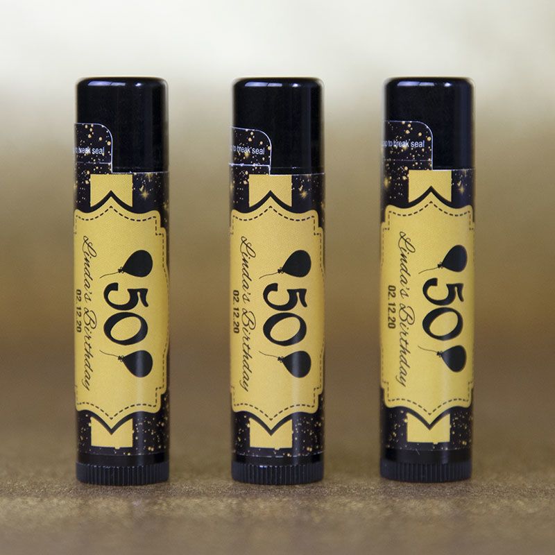 Black Flavored Beeswax Lip Balm with One Imprint Color - Lip