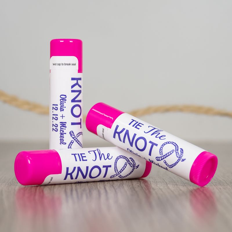 Hot Pink Flavored Beeswax Lip Balm with One Imprint Color - Skin Care
