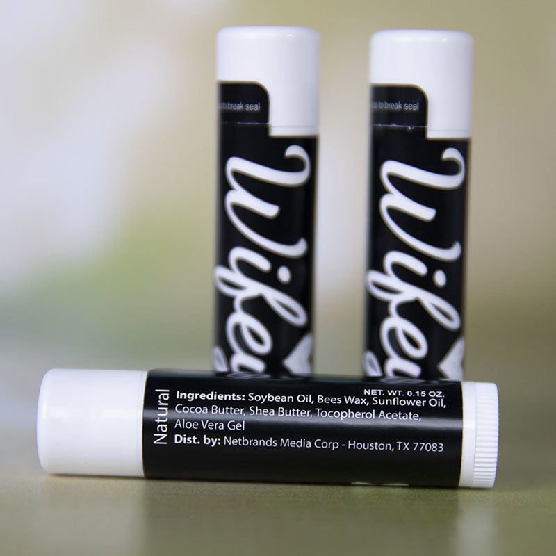 White Natural Beeswax Lip Balm with One Imprint Color - Skin Care