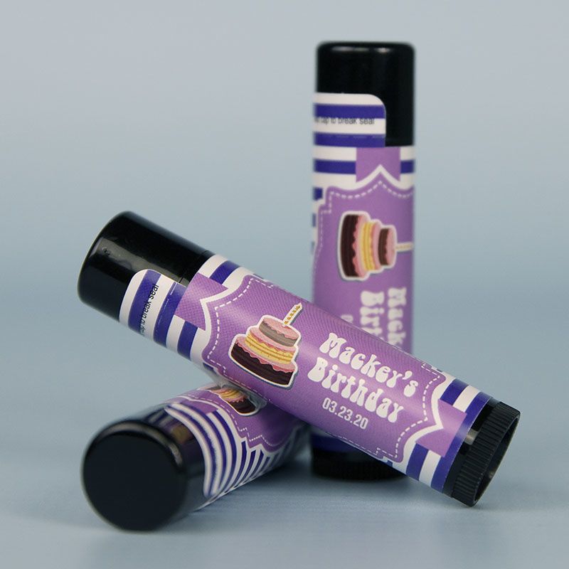 Black Natural Lip Balm in Black Tube with Full Imprint Colors - Lip Balm