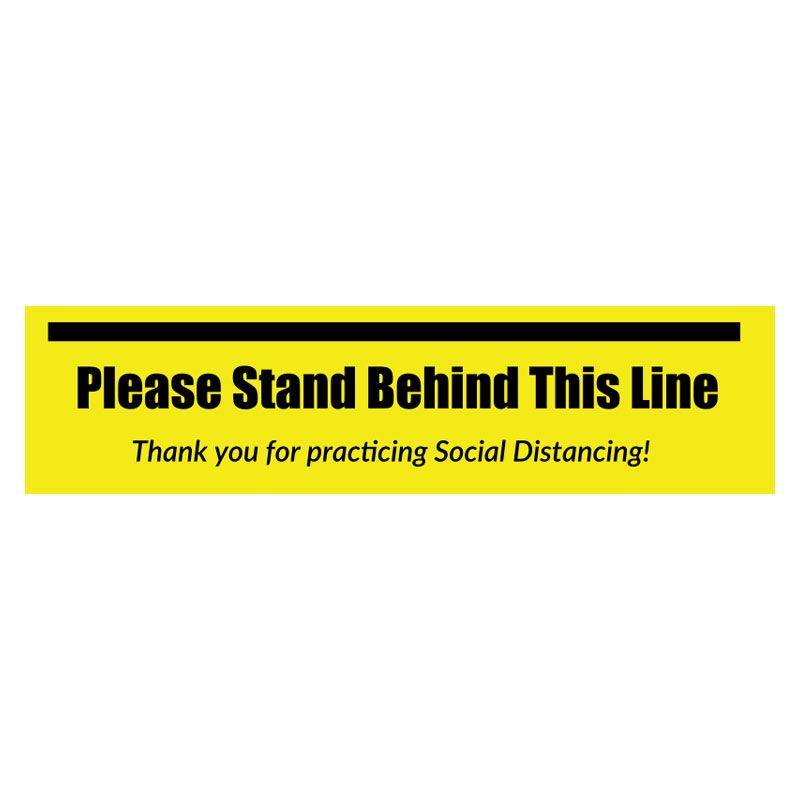 Stand Behind This Line Sticker - Social Distancing