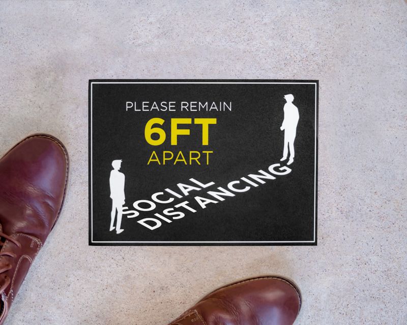 Remain 6ft Apart Social Distancing Stickers - 6 Ft Social Distance