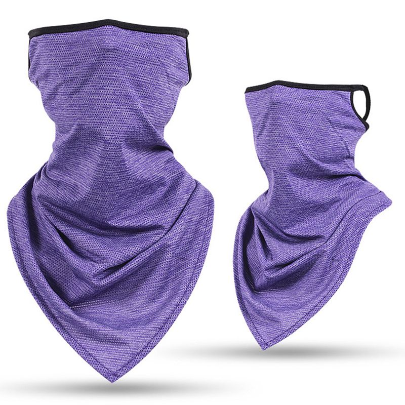 Solid Purple - Ear Hearing Ice Silk