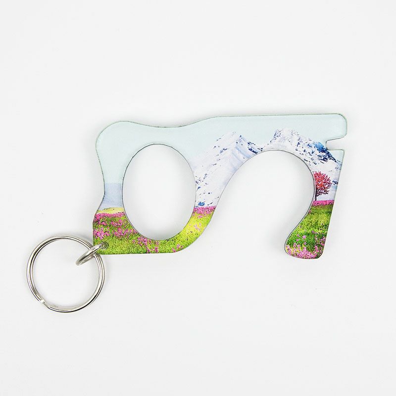 Full Color No Touch Acrylic Key Chain - Shape 2 - No Touch