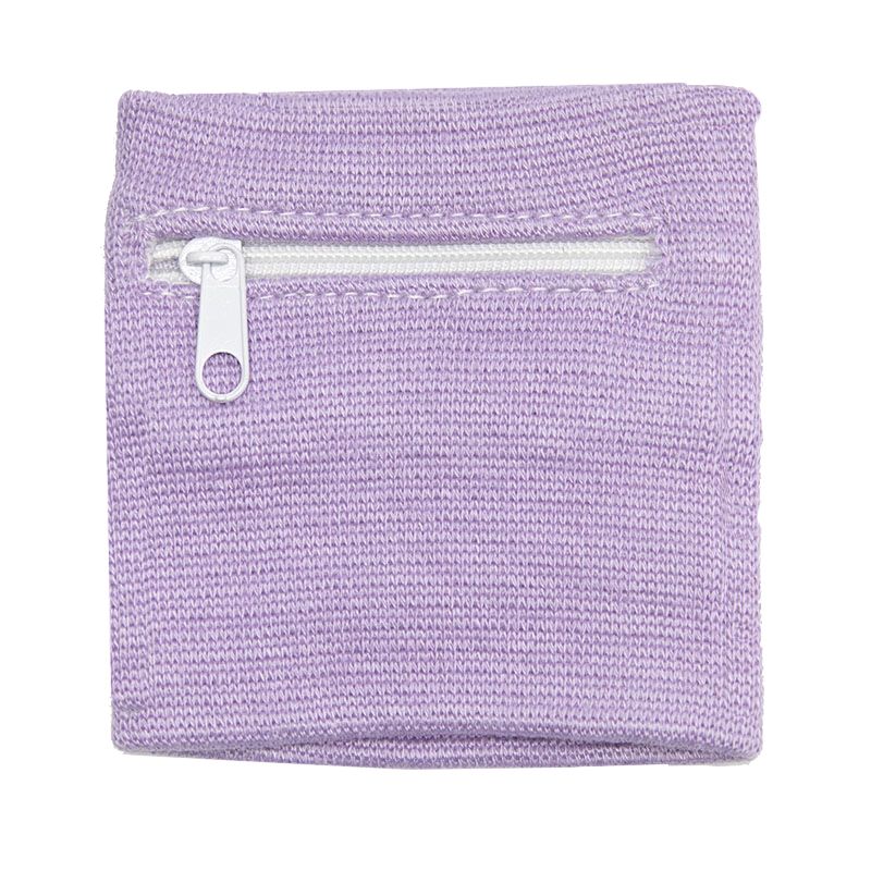 20. Zipper Sports Wristband Wallet Pouch Purple - Sweatband