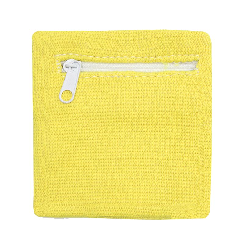 24. Zipper Sports Wristband Wallet Pouch Yellow - Purse