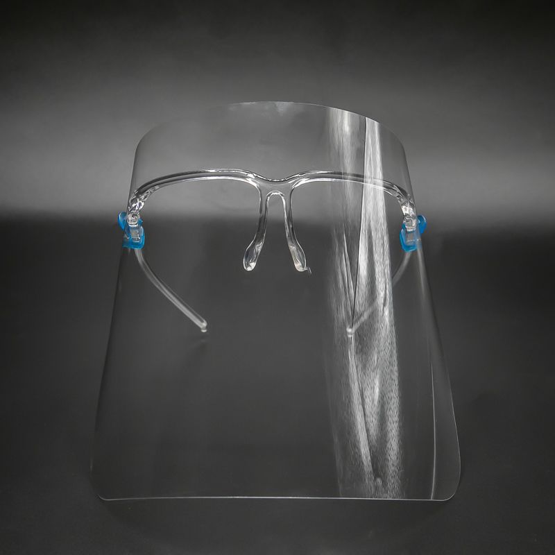 Full Coverage Safety Eyewear Face Shields with Glasses Frame - 