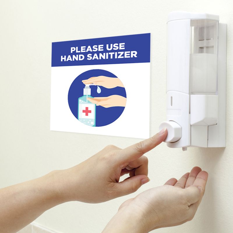 Please Use Hand Sanitizer Stickers - Stay Apart