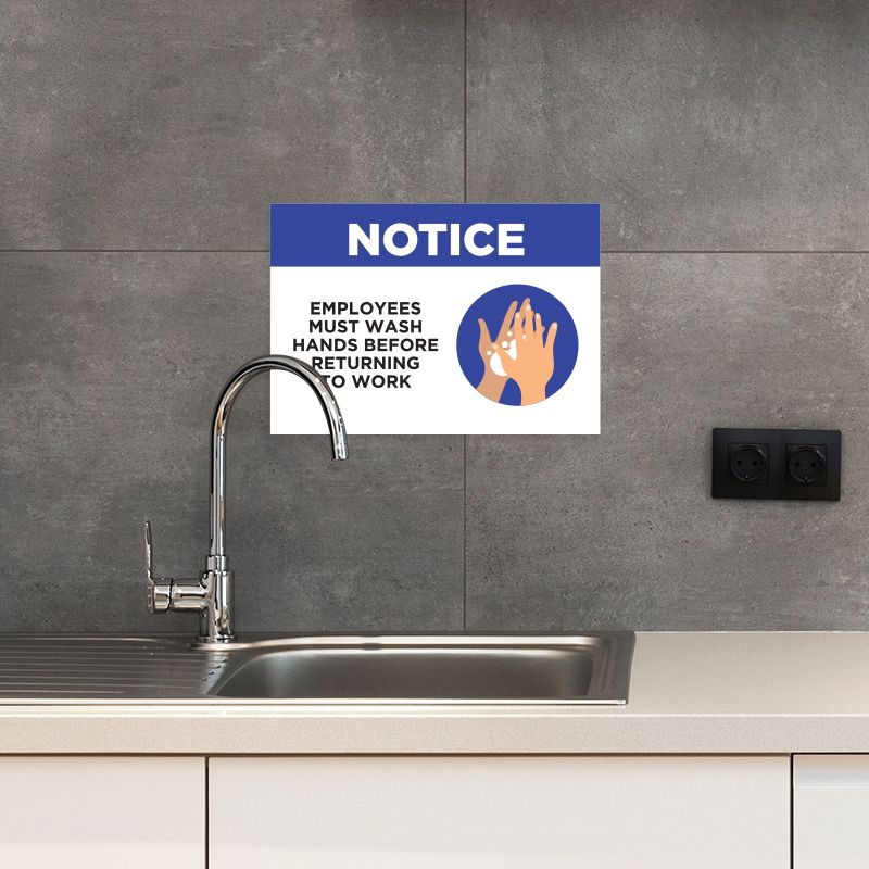 Employees Must Wash Hands Stickers - Floor Stickers