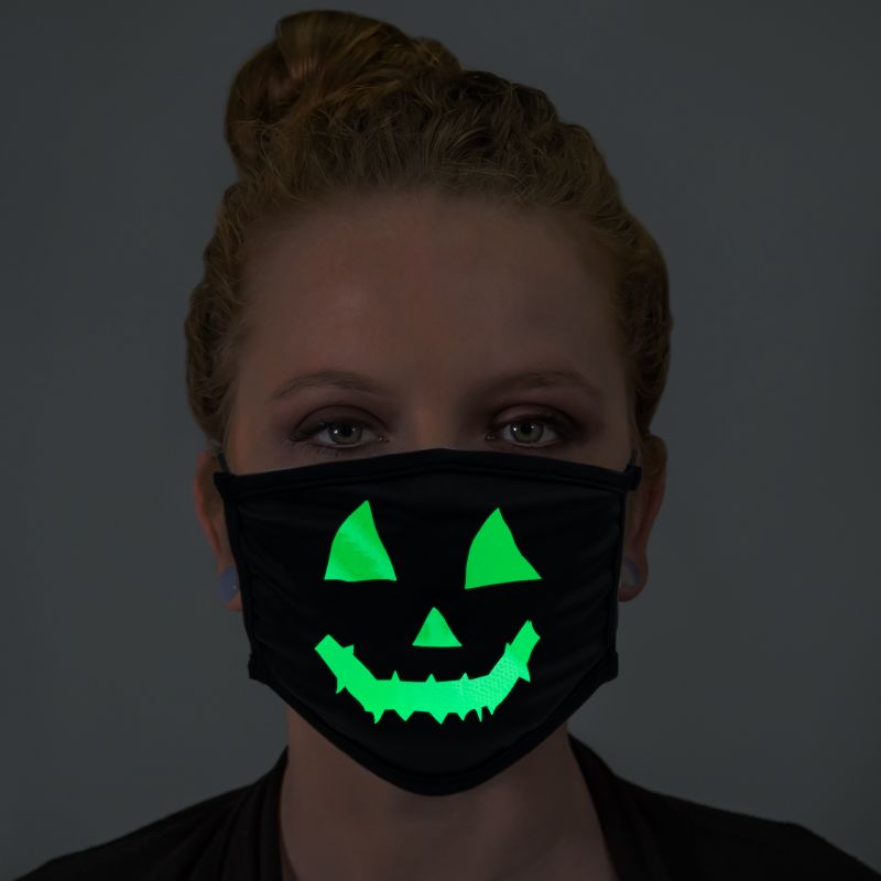 Pumpkin Face Glow In The Dark Face Mask - 