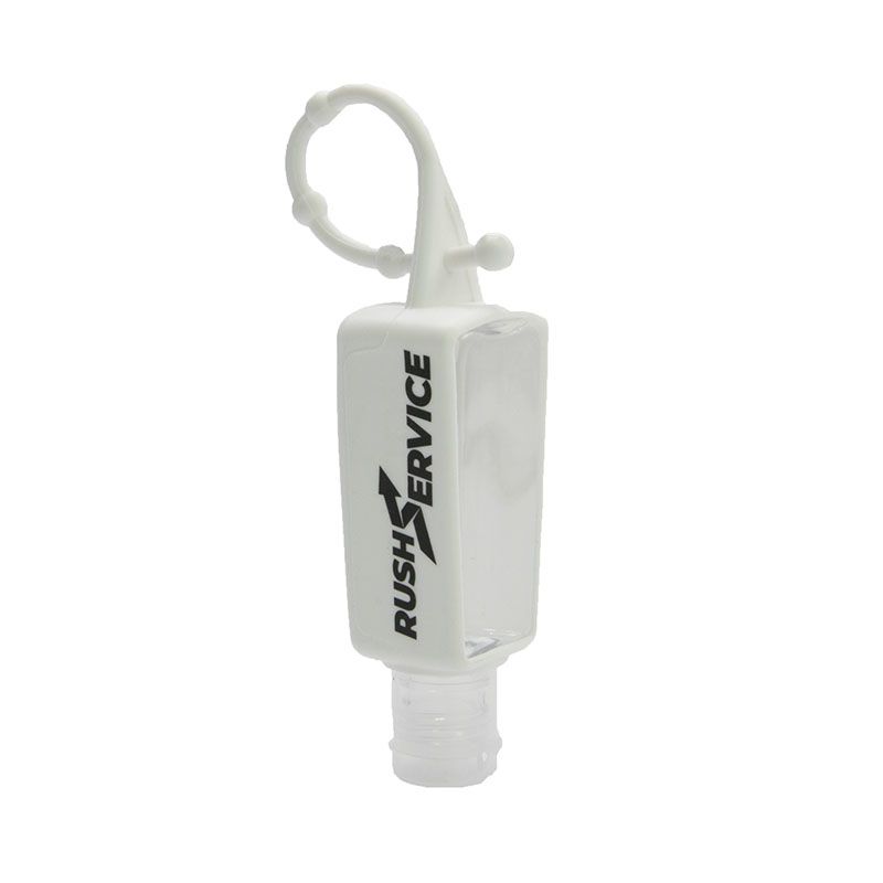 Custom Silicone Bottle Holders for 1oz Hand Sanitizers - White - 