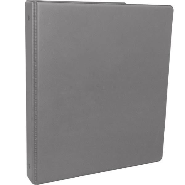 1 Inch Round 3-Ring Binder with Pockets_Charcoal Grey - 3 Ring Binder