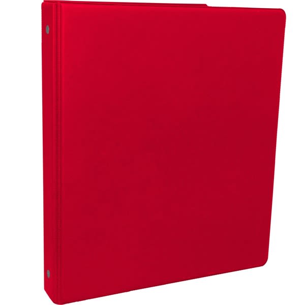 1 Inch Round 3-Ring Binder with Pockets_Red - 3 Ring Binder