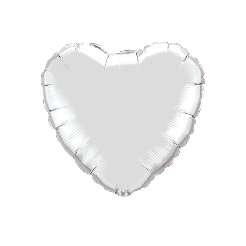 Silver Heart - Foil Balloon