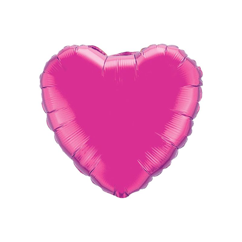 Magenta Heart - Foil Balloon