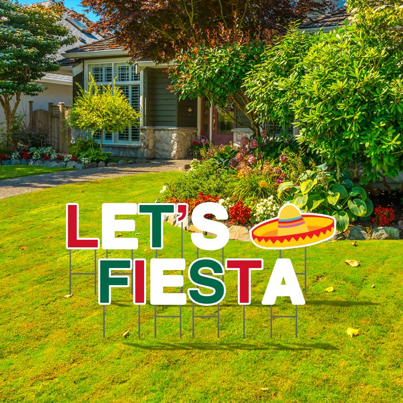 Pre-Packaged Let&rsquo;s Fiesta Yard Letters - Fiesta