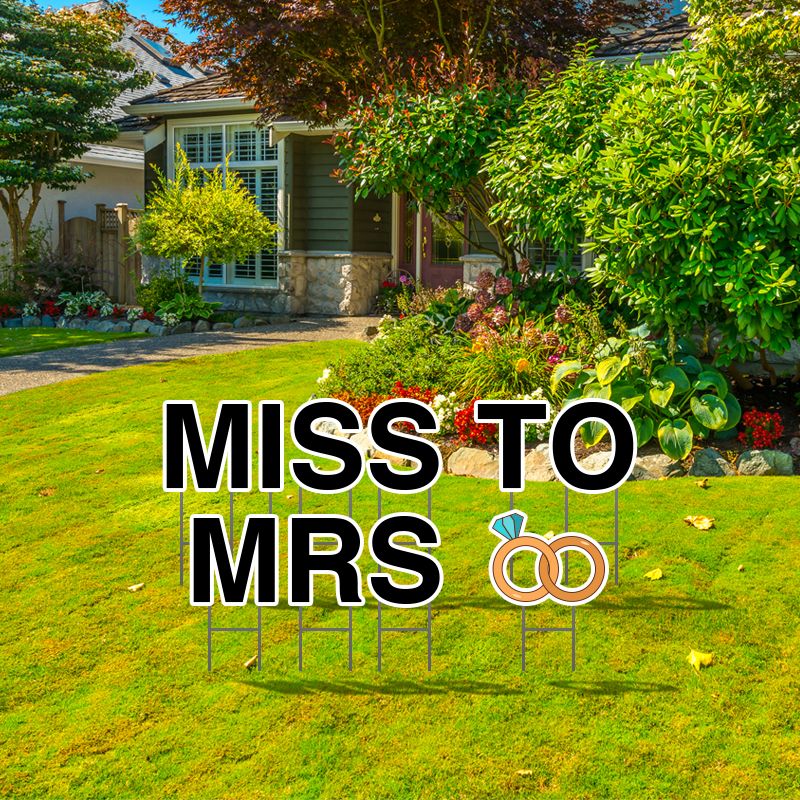 Pre-Packaged Miss To Mrs Yard Letters - Bride