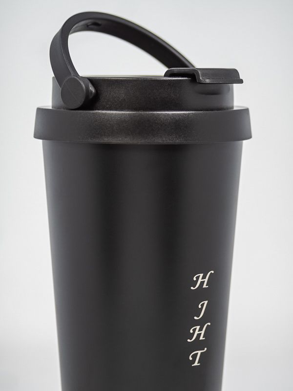08_17 Oz. Laser Engraved Travel Coffee Tumblers With Handle - Laser Engraved