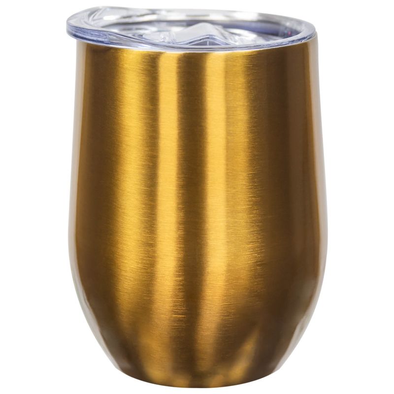 12 Oz. Laser Engraved Stainless Steel Wine Tumblers Gold Blank - Tumbler