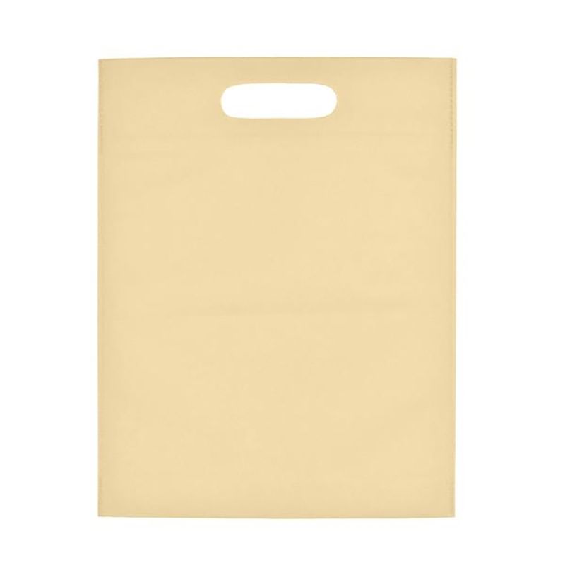 Heat Sealed Non -Woven Exhibition Tote Bags - Natural Blank - Budget Shopper