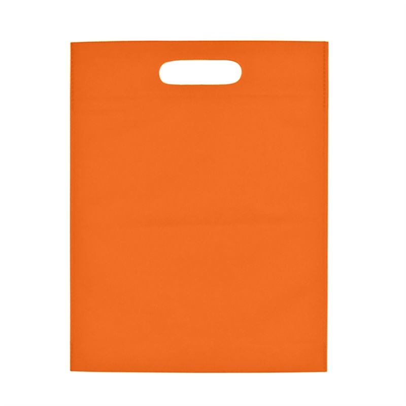 Heat Sealed Non -Woven Exhibition Tote Bags - Orange Blank - Budget Shopper