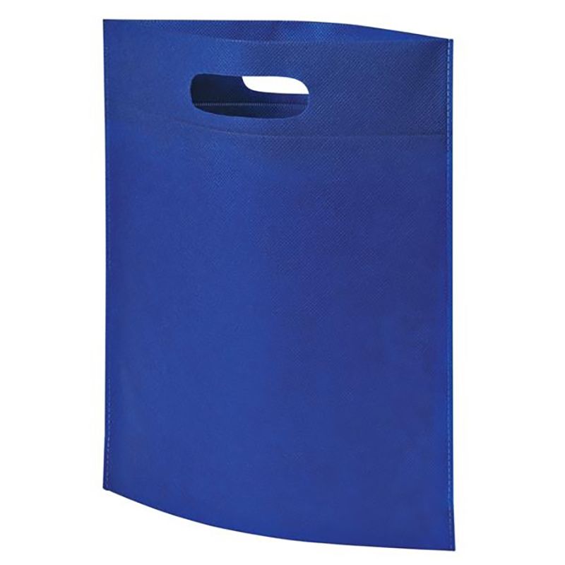 Heat Sealed Non -Woven Exhibition Tote Bags - Royal Blue Blank - Tote Bags