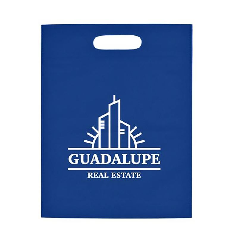 Heat Sealed Non -Woven Exhibition Tote Bags - Royal Blue Printed - Tote Bags