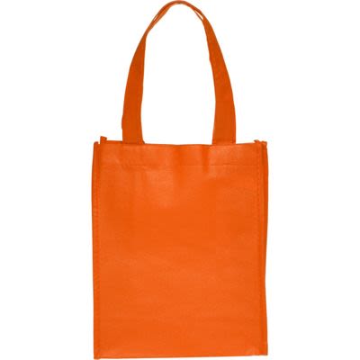 Custom Gift Bag - 80GSM Non Woven Tote Bags - Orange Blank - Budget Shopper