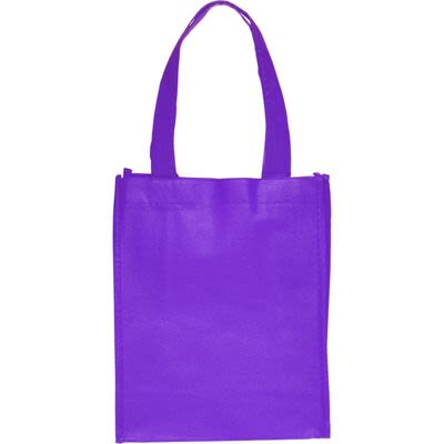 Custom Gift Bag - 80GSM Non Woven Tote Bags - Purple Blank - Tote Bags