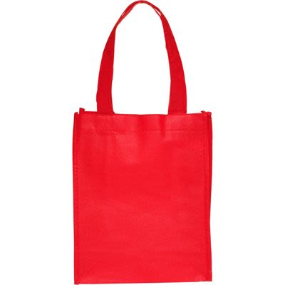 Custom Gift Bag - 80GSM Non Woven Tote Bags - Red Blank - Tote Bags