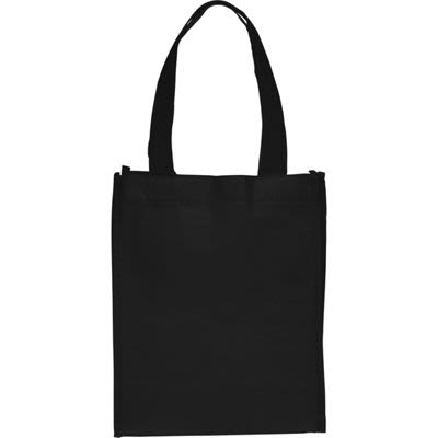 Custom Gift Bag - 80GSM Non Woven Tote Bags - Black Blank - Non-woven