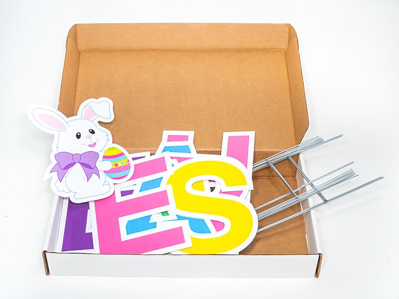 Pre-Packaged Happy Easter Yard Letters - Easter