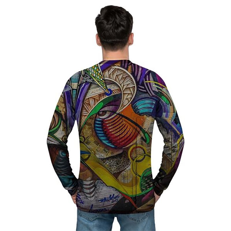 Men's Long Sleeve Full Color Sublimated T Shirts - 
