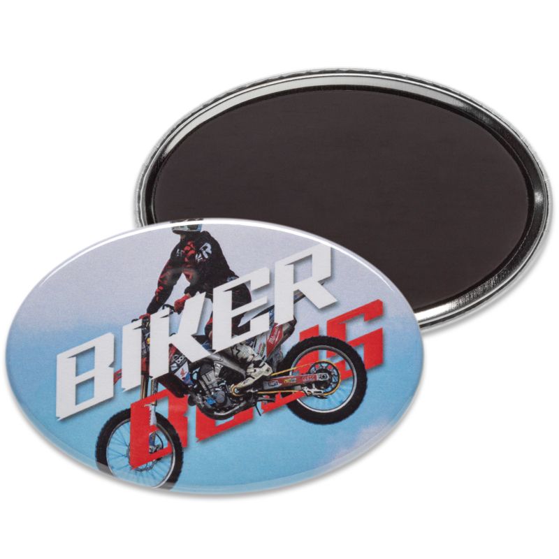 2.75 x 1.75 Inch Oval Magnet Buttons - Imprint Buttons