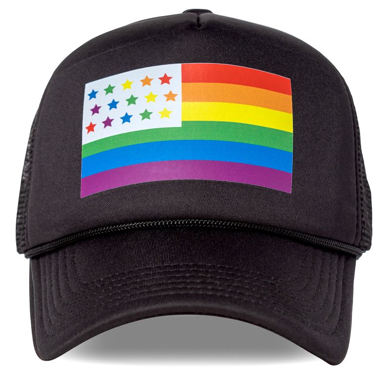 Custom LGBTQ Pride Embroidered Foam Trucker Hats - Hat