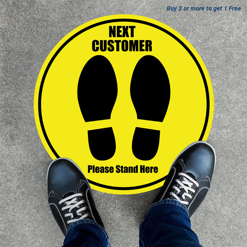 Next Customer Round Floor Stickers