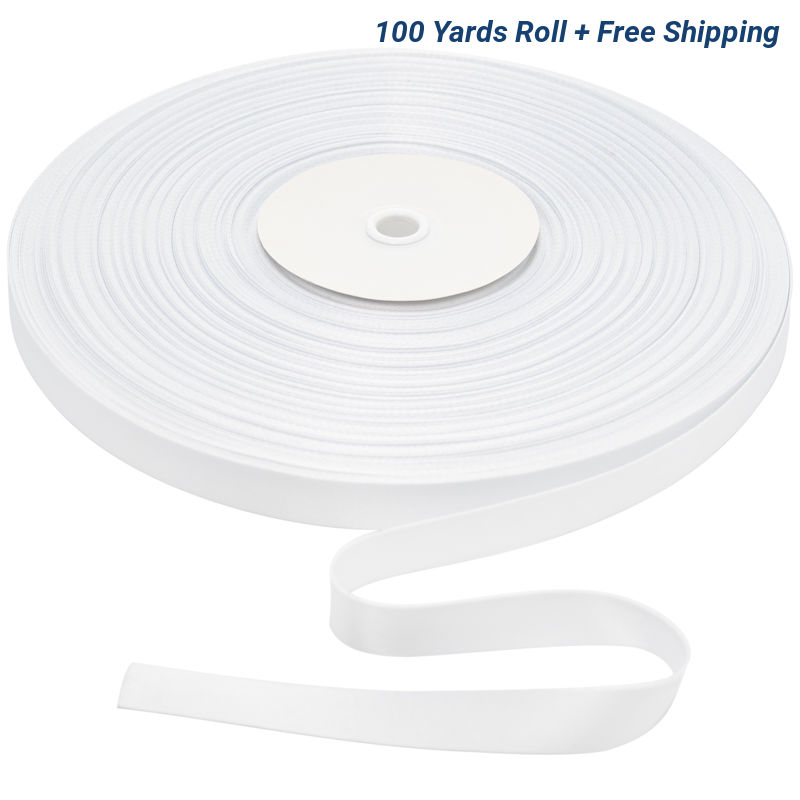 3/4 Inch White Sublimation Lanyard Rolls - 100 Yards/Roll - Lanyard Roll
