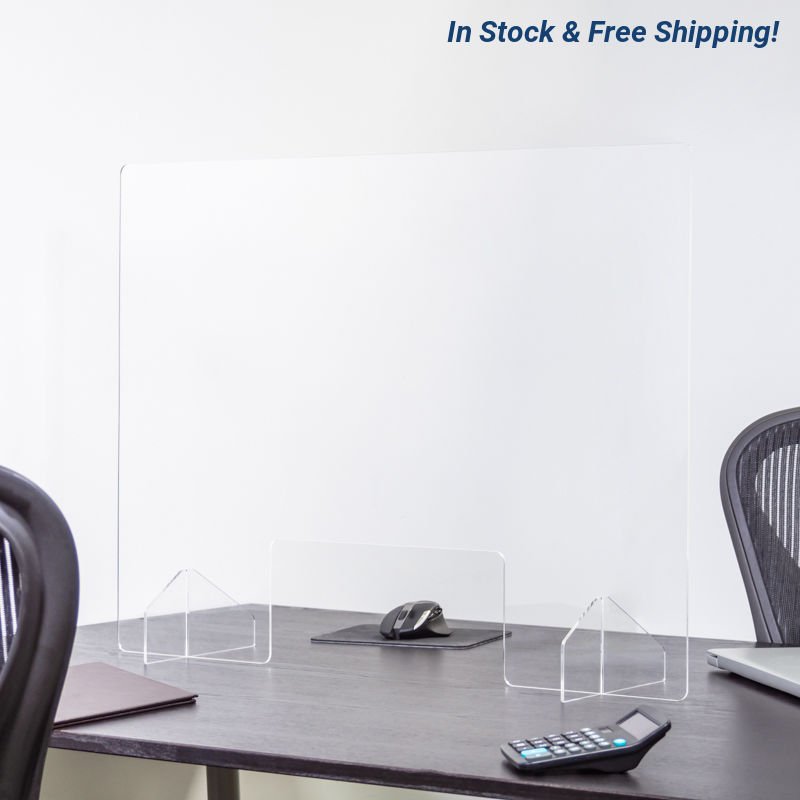24 X 32 Inch Blank Protective Acrylic Counter Barrier - 