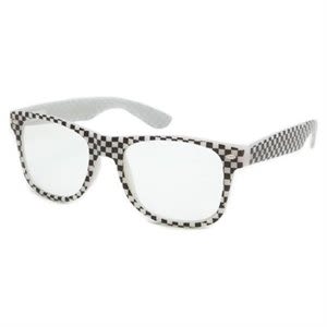Checkered Wayfarer Style Sunglasses - Sunglasses