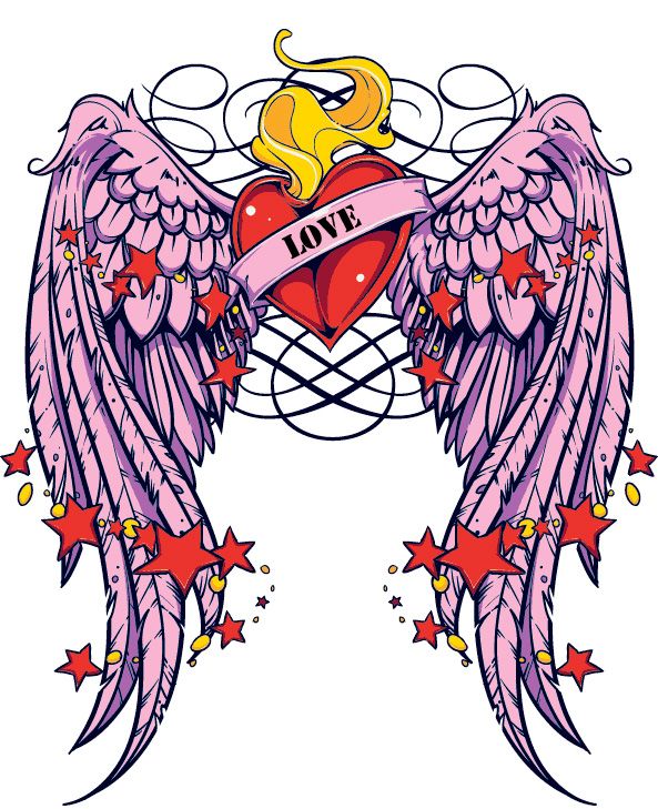 Winged Heart Temporary Tattoo - Winged Heart Temporary Tattoo