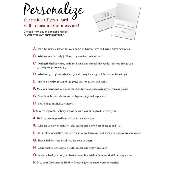 Greeting Card Message Option - 