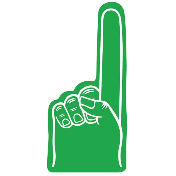 Kelly Green 16&quot; Foam Hand - Foam Novelties
