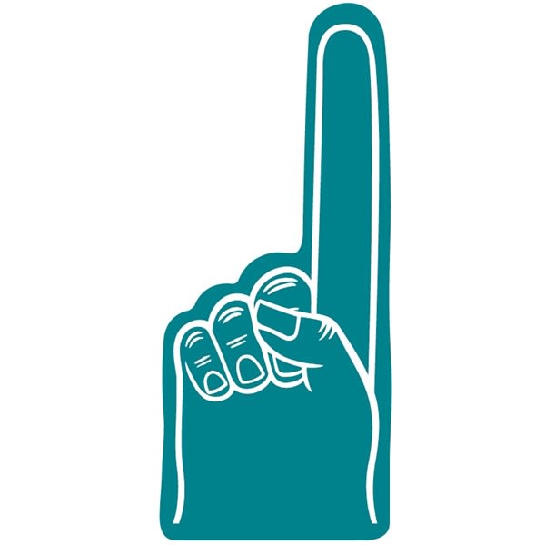 Teal 16&quot; Foam Hand - Football
