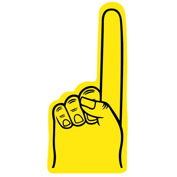 Yellow 16&quot; Foam Hand - Cheering Accessories-cheering Mitts